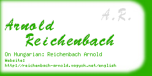 arnold reichenbach business card